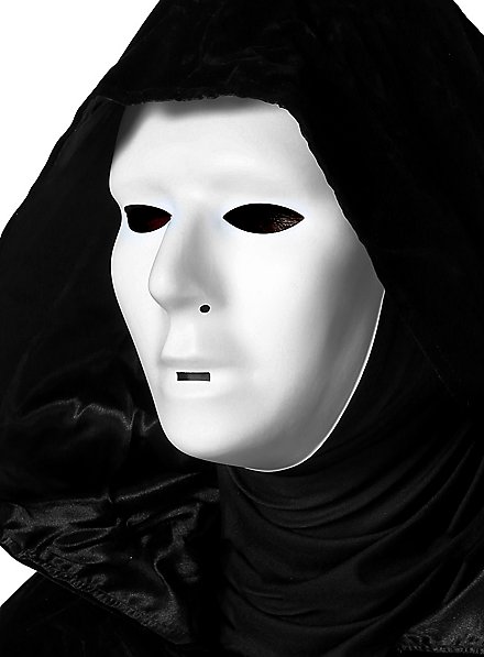 Ghost Face: Black cape with white mask, Halloween set 